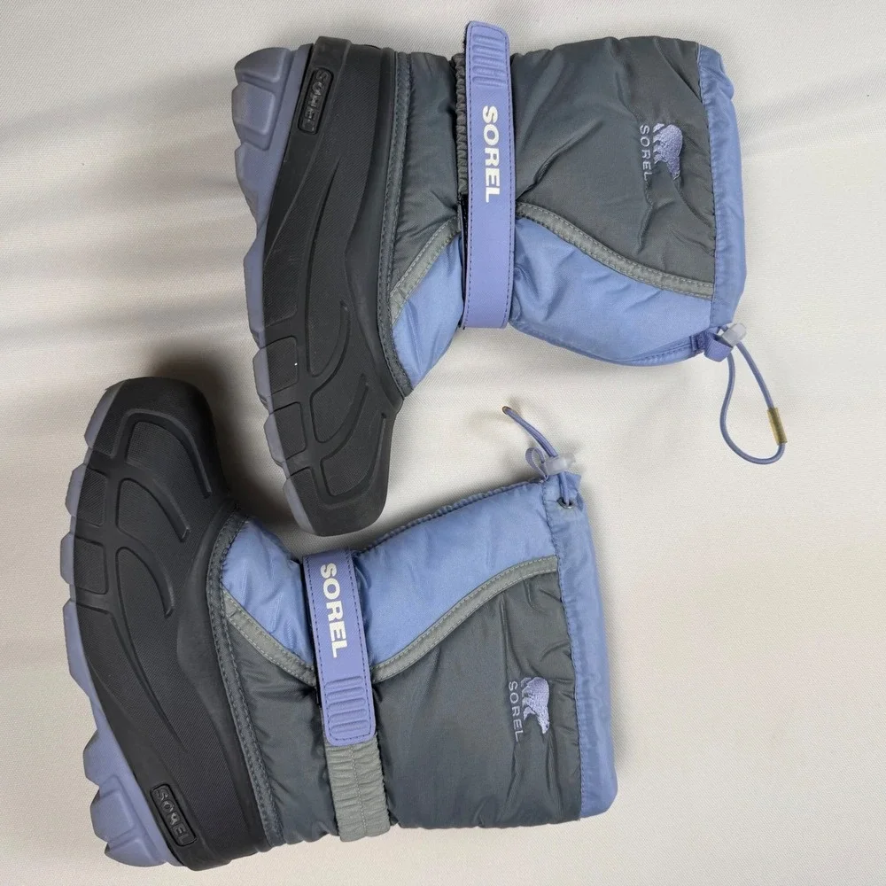 Sorel Flurry Kids Winter Snow Boots Blue Grey NY1810-540 USA 4‎ EUR 36